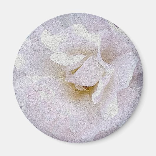 Rosa graue Rose Magnet (Vorne)