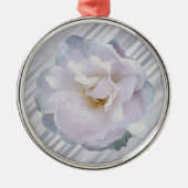Rosa graue Rose Ornament Aus Metall (Vorne)