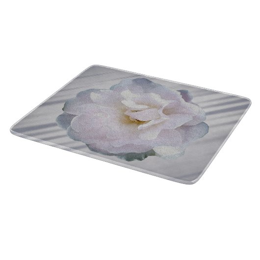 Rosa graue Rose Schneidebrett (Ecke)
