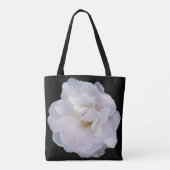 Rosa graue Rose Tasche (Rückseite)