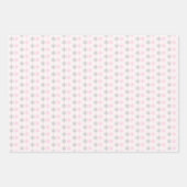 Rosa graue Schneeflocken Geschenkpapier Set (Vorderseite)