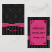 Rosa, graue, schwarze Damaskus - Streifenverschlus Begleitkarte (Vorne/Hinten)
