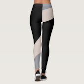 Rosa/graue/schwarze Yogapflanzen Leggings (Rückseite)