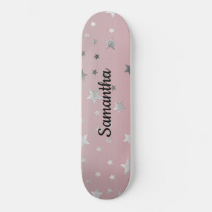 Rosa graue Sterne Ombre stilvoll chic modern trend Skateboard