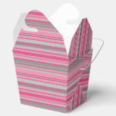 Rosa graue Streifen Geschenkschachtel (Geöffnet)