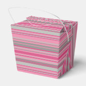 Rosa graue Streifen Geschenkschachtel (Rückseite)