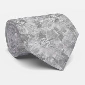 Rosa-graue stylische Blume-Krawatte Krawatte (Gerollt)