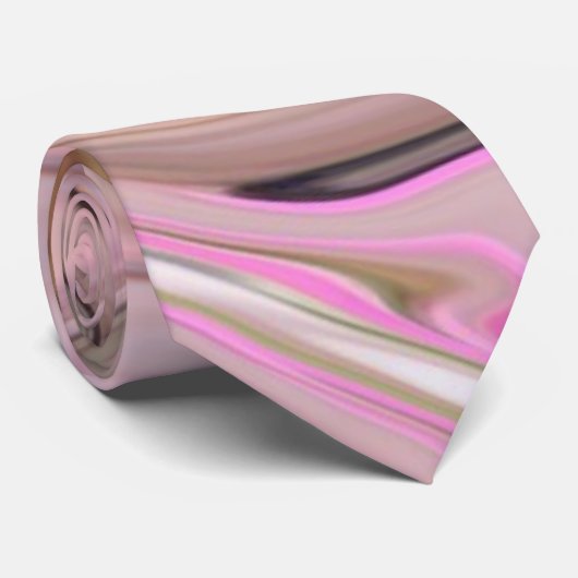 rosa, graue und braune Krawatte (Gerollt)