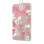 Rosa, graue und weiße Sterne und Herzen Autolufterfrischer (Links)