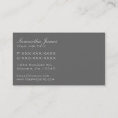 Rosa graue Zickzack Mustergeschäftskarten Visitenkarte (Rückseite)