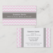 Rosa graue Zickzack Retro Mama-nennende Karten (Vorne/Hinten)