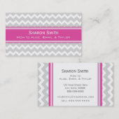 Rosa graue Zickzack Retro Mama-nennende Karten (Vorne/Hinten)