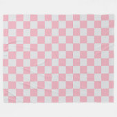 Rosa + Grauer Karo Prüfmuster Fleecedecke (Vorderseite (Horizontal))