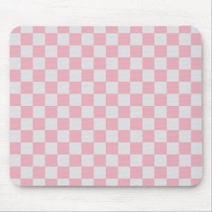 Rosa + Grauer Karo Prüfmuster Mousepad