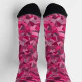 Rosa graues Dreieckmuster Socken (Oben)