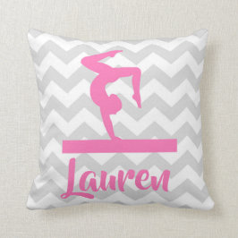 Rosa graues Gymnastik-Wurfs-Kissen Kissen