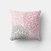Rosa Graues Kissen (Vorderseite)