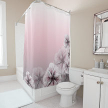 Rosa graues Mit Blumenweiß Ombre