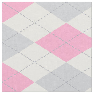 Rosa graues Rauten-Muster-Gewebe Stoff