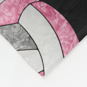 Rosa-Graumädchen Liebe Volleyball personalisiert Fleecedecke (Ecke)