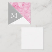 Rosa grauweißer Farbblock Mitteilungskarte (Vorne/Hinten)