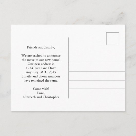 Rosa Gray Boho Botanische Wasserfarbenbewegung Ankündigungspostkarte (Rückseite)