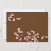 Rosa & Gray Cherry Blossom Frühjahrssonne Einladung (Rückseite)
