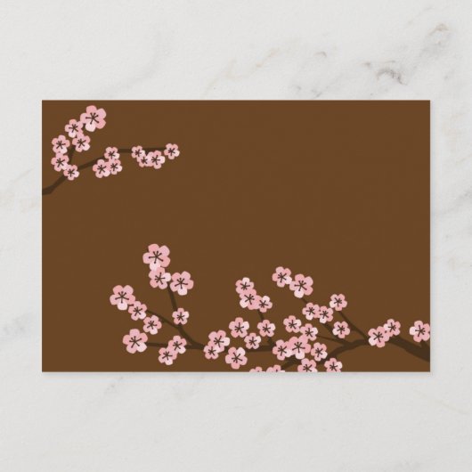 Rosa & Gray Cherry Blossom Frühjahrssonne RSVP Karte (Rückseite)