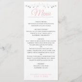 Rosa & Gray Einfache Hochzeitskarte Menükarte (Vorderseite)