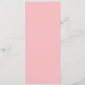 Rosa & Gray Einfache Hochzeitskarte Menükarte (Rückseite)