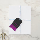 Rosa & Gray Moderne Glam Sequins Elegante Chic Geschenkanhänger (Mit Garn)