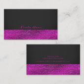 Rosa & Gray Moderne Glam Sequins Elegante Chic Visitenkarte (Vorne/Hinten)