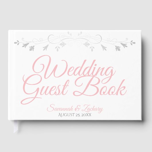 Rosa & Gray Wedding Gästebuch (Vorderseite)