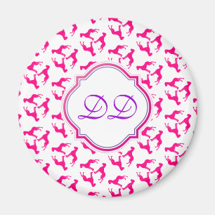 Rosa Great-Dane-Anordnung Magnet