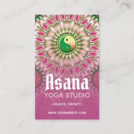 Rosa Green Gold YinYang Holistic Energy Yoga Visitenkarte