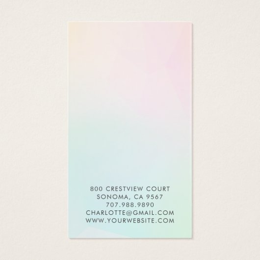 Rosa Green Gradient Earring Juwelier Display Card (Rückseite)