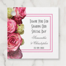 Rosa Grenze danke Hochzeit