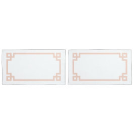 Rosa griechisch-Schlüsselgrenzgröße Kissenbezug