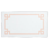 Rosa griechisch-Schlüsselgrenzgröße Kissenbezug (Vorderseite-Links)