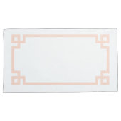 Rosa griechisch-Schlüsselgrenzgröße Kissenbezug (Vorderseite-Rechts)