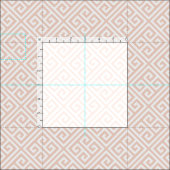 Rosa griechisches Schlüsselmuster Stoff (Kachel)