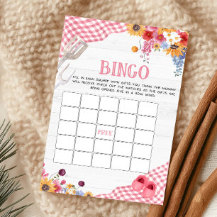 Rosa Grill-Baby-Shower-Bingo-Spiel