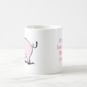 Rosa GRILLEN Schwein-Cartoon Kaffeetasse (Mittel)