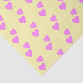 Rosa grob illustrierte Herzen-Duo Seidenpapier (Detail)