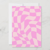 Rosa Groovy Disco Geburtstag Einladung (Rückseite)