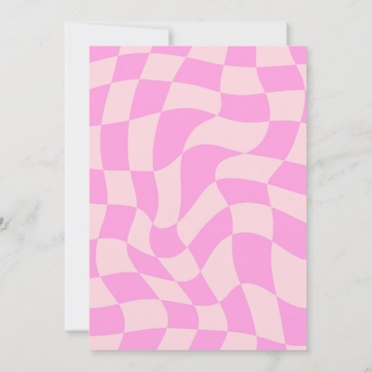 Rosa Groovy Disco Geburtstag Einladung (Rückseite)