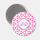 Rosa große dane Ordnung Magnet (Vorderseite/Rückseite)