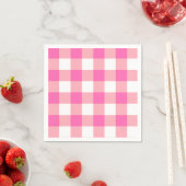 Rosa große Gingham-Karo-Kontrollkästchen Serviette (Beispiel)