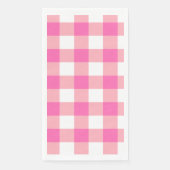 Rosa große Gingham-Karo-Kontrollkästchen Serviette (Vorderseite)