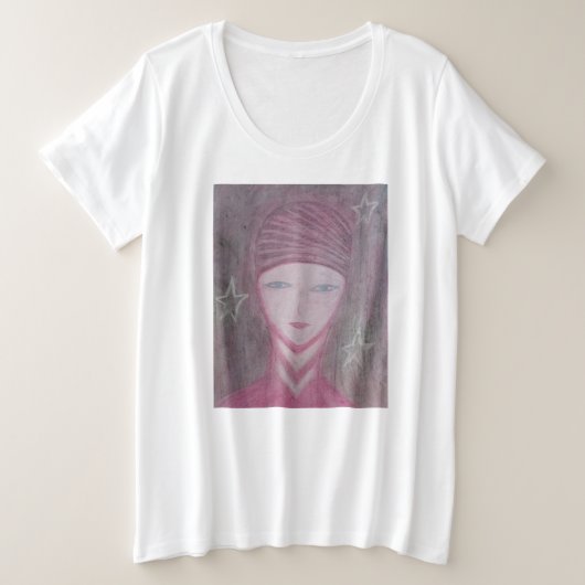 Rosa Große Größe T-Shirt (Design vorne)